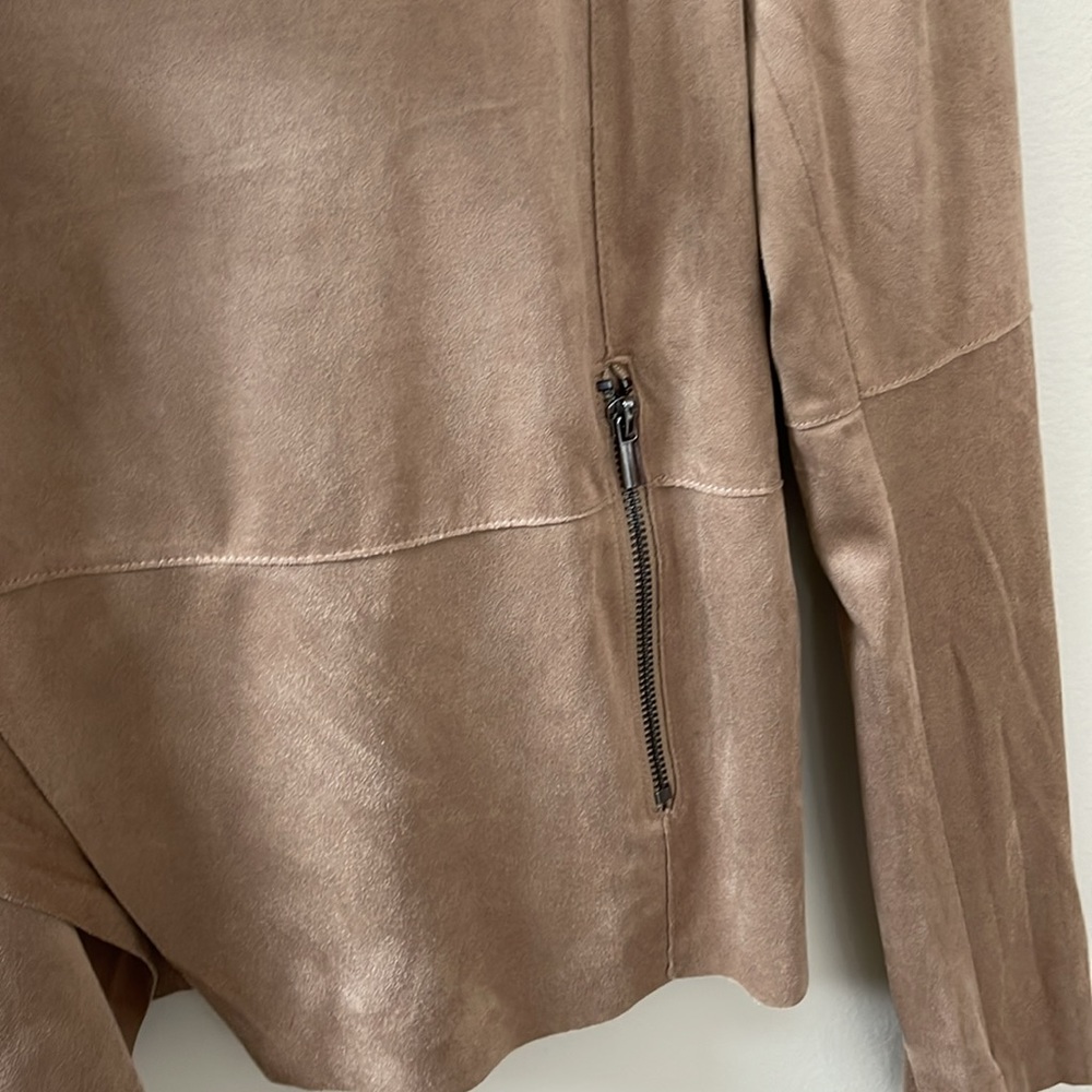 Bagatelle, Women’s Faux-Suede Drape-Front Jacket Sz M - Picture 13 of 14